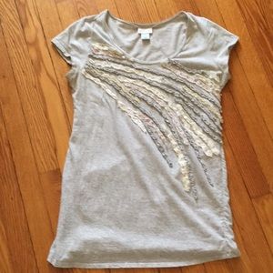 Motherhood maternity cap sleeve shabby chic Tee